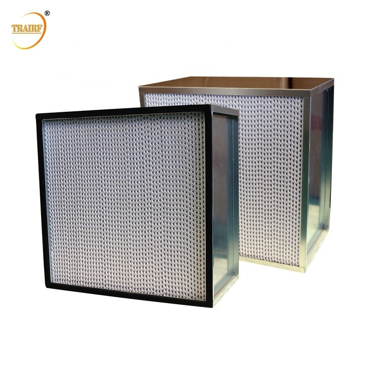 La piega profonda di vetro HEPA della fibra filtra il filtro dell'aria pieghettato del pannello con la separazione del di alluminio