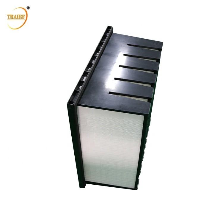 Filtro dell'aria di vetro del filtro HEPA dalla Banca di media 24x24x12 V di Microfine della struttura di plastica dell'ABS