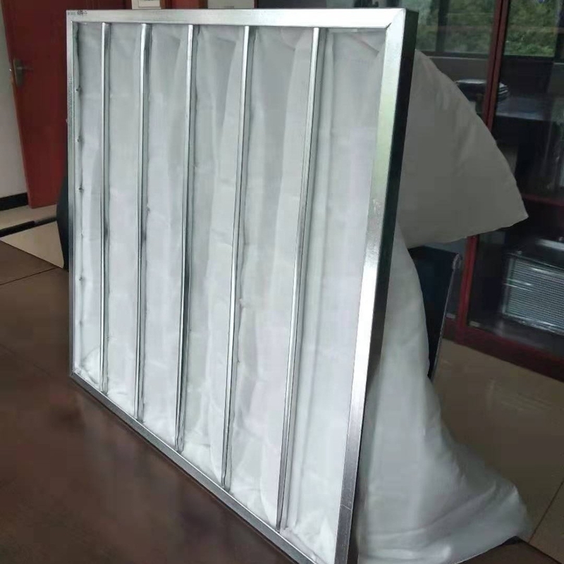 Sistema di ventilazione commerciale filtro dell'aria 50Pa-65Pa della borsa da 5 micron