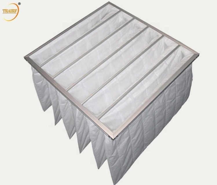 Sistema di ventilazione commerciale filtro dell'aria 50Pa-65Pa della borsa da 5 micron