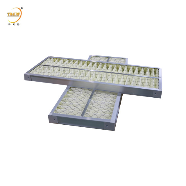 Filtro dell'aria per polveri in maglia di alluminio a pannello plisato per cappuccio di flusso laminare