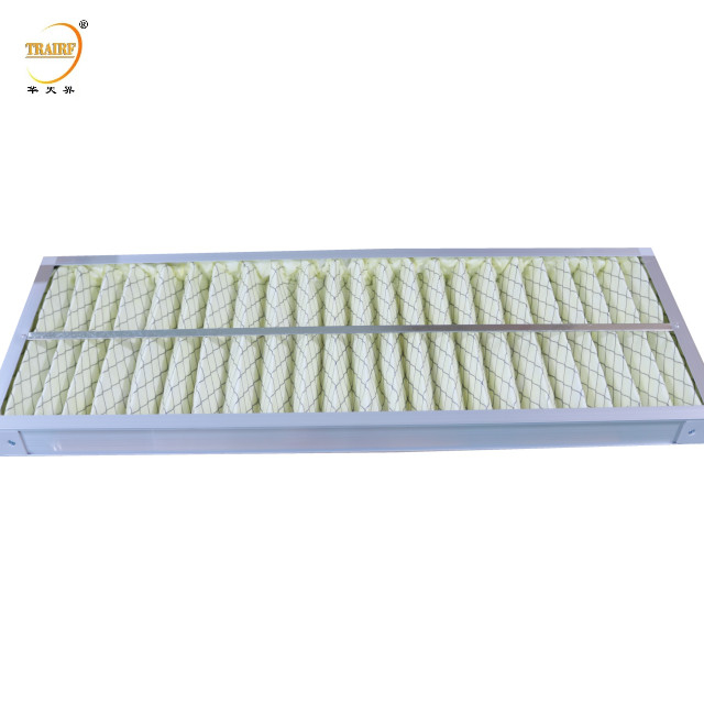 Filtro dell'aria per polveri in maglia di alluminio a pannello plisato per cappuccio di flusso laminare