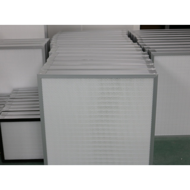 H13 H14 Efficienza Filtro d'aria Hepa a mini pieghe per sistema di ventilazione o cappa di flusso laminare