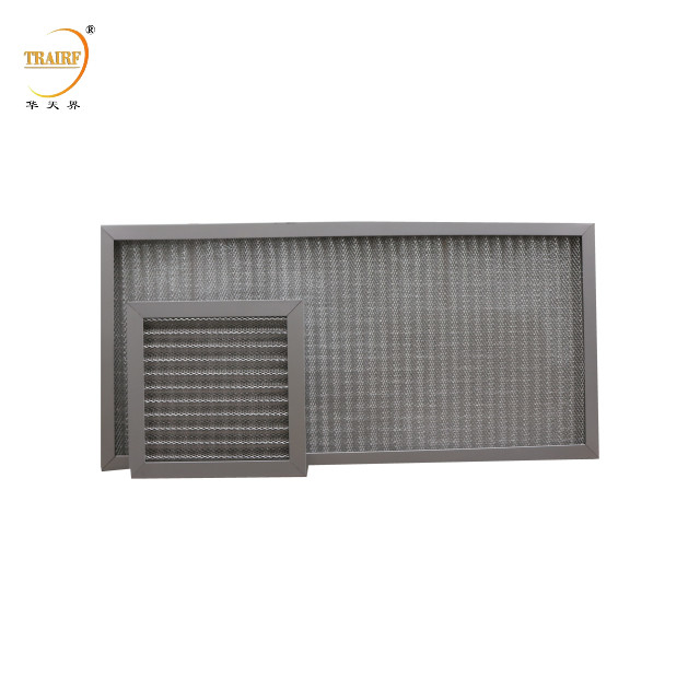 Filtro d'aria a telaio metallico plisato Filtro d'aria lavabile per la stanza pulita