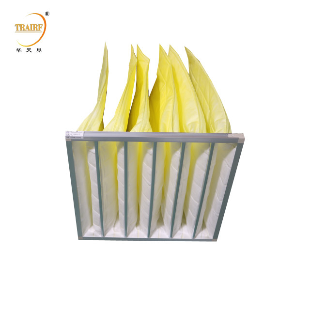 Filtro d'aria industriale in fibra sintetica da tasca 6 tasche