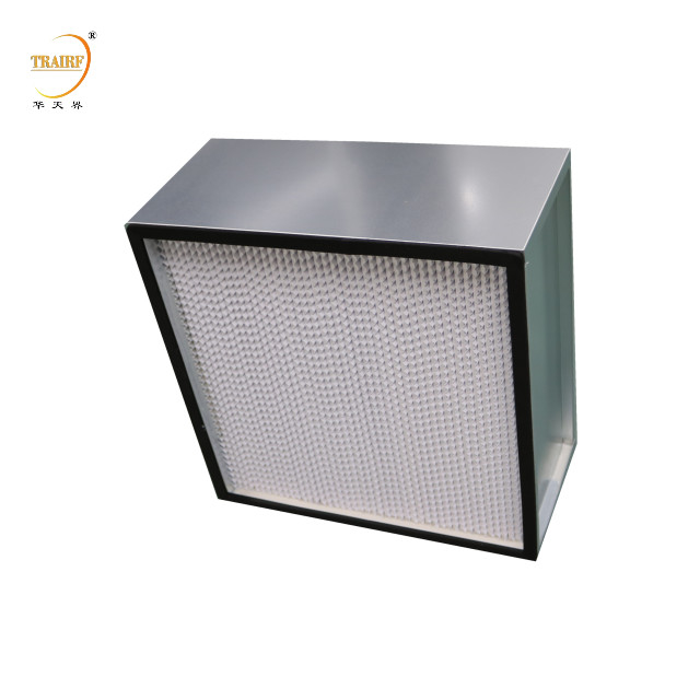 H14 filtro dell'aria in alluminio a piega profonda laminare con cappuccio HEPA per sistemi HVAC