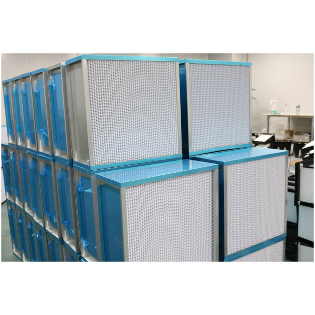Filtro di ventilazione per aria a telaio metallico 99,995% H14 Filtro HEPA per condizionamento della ventilazione